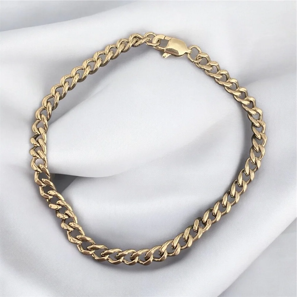 Cuban link Stainless Steel 8 inches, 5mm width bracelet - Silver